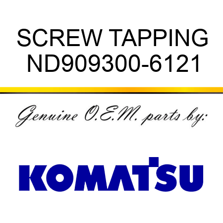 SCREW, TAPPING ND909300-6121