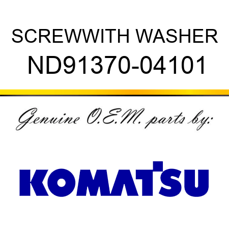 SCREW,WITH WASHER ND91370-04101