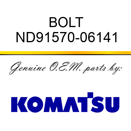 BOLT ND91570-06141