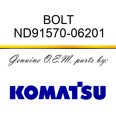 BOLT ND91570-06201