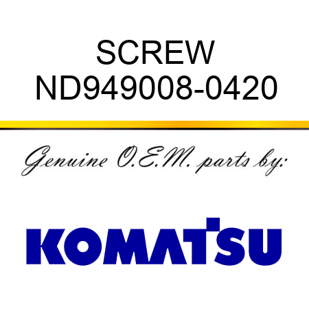 SCREW ND949008-0420