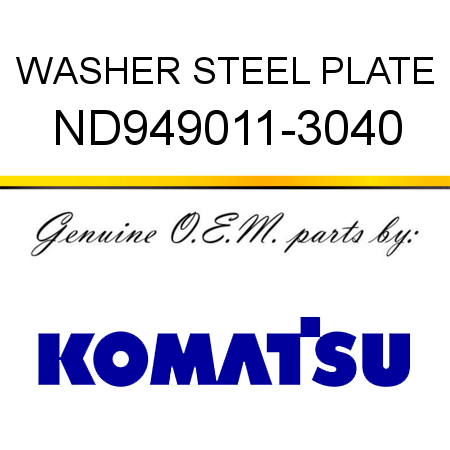 WASHER, STEEL PLATE ND949011-3040