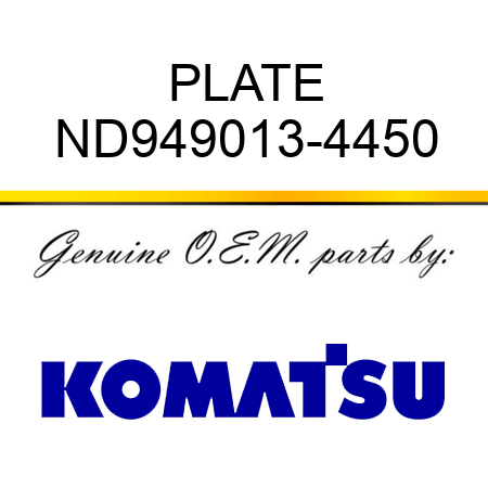 PLATE ND949013-4450