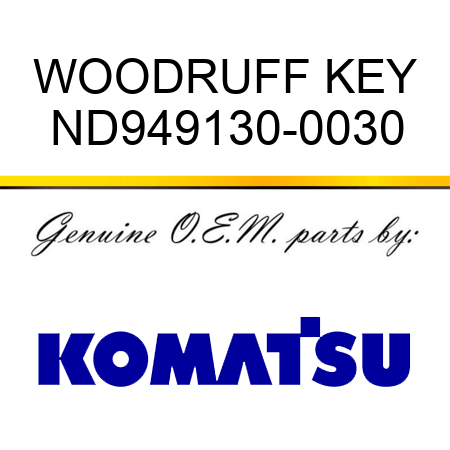 WOODRUFF KEY ND949130-0030