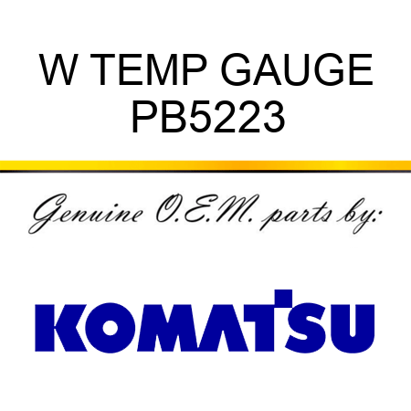 W TEMP GAUGE PB5223