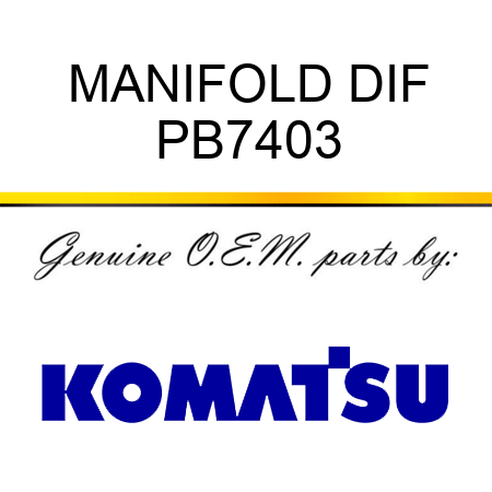 MANIFOLD DIF PB7403
