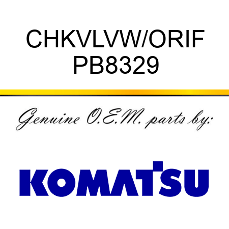 CHKVLVW/ORIF PB8329
