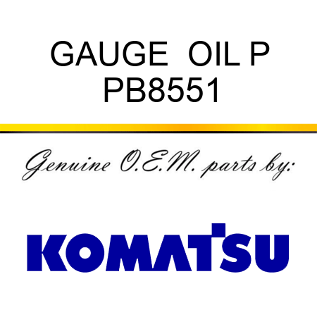 GAUGE  OIL P PB8551