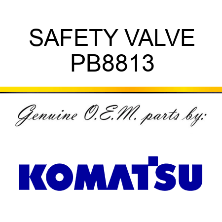 SAFETY VALVE PB8813