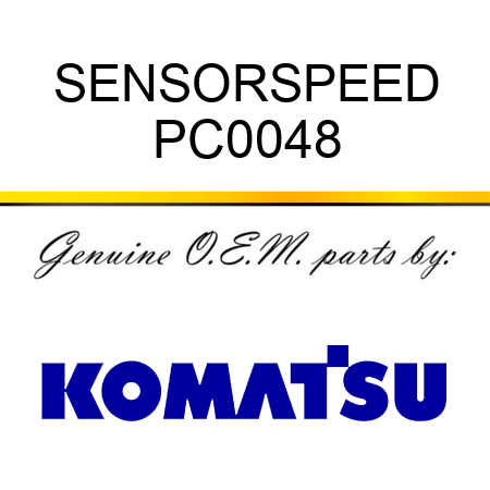 SENSOR,SPEED PC0048