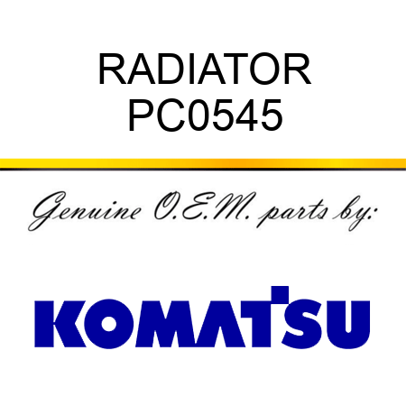 RADIATOR PC0545