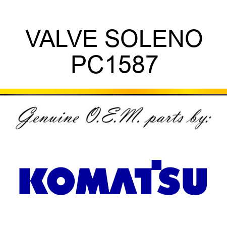 VALVE SOLENO PC1587