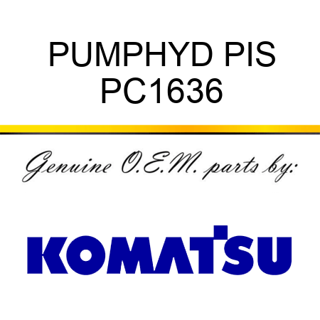 PUMP,HYD PIS PC1636