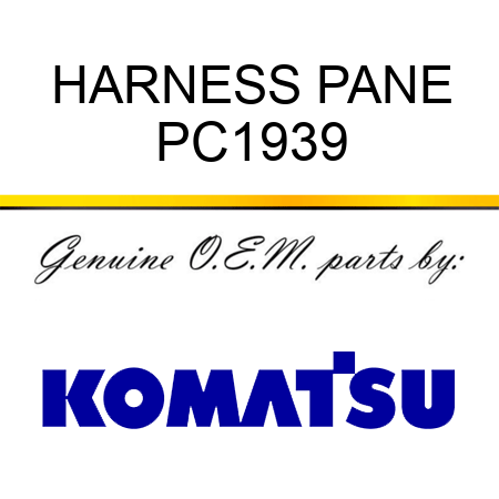 HARNESS PANE PC1939
