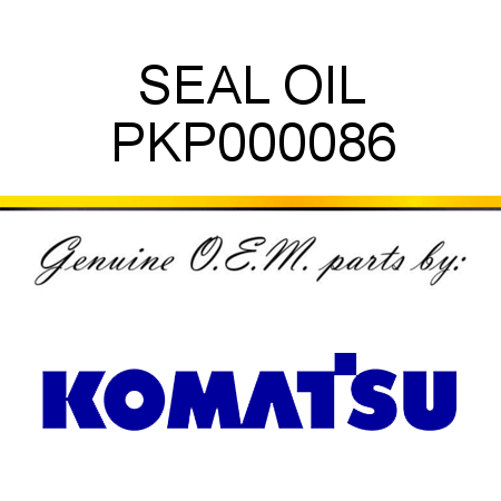 SEAL, OIL PKP000086