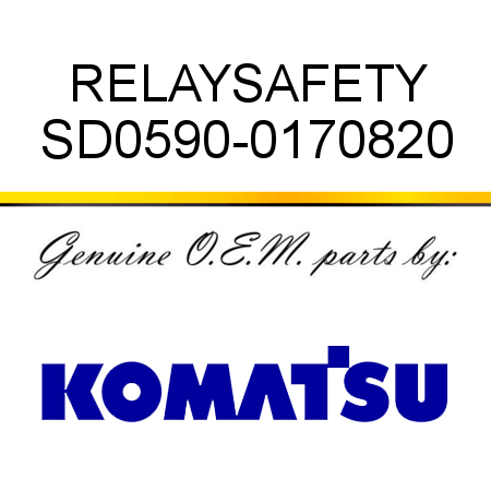 RELAY,SAFETY SD0590-0170820