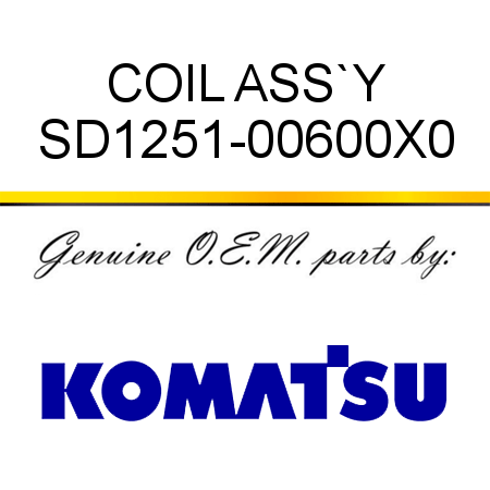 COIL ASS`Y SD1251-00600X0