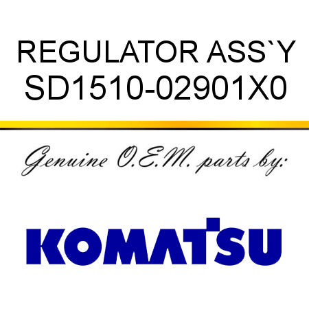 REGULATOR ASS`Y SD1510-02901X0