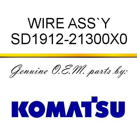 WIRE ASS`Y SD1912-21300X0