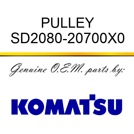 PULLEY SD2080-20700X0