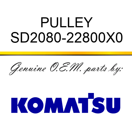 PULLEY SD2080-22800X0