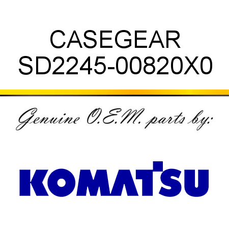 CASE,GEAR SD2245-00820X0