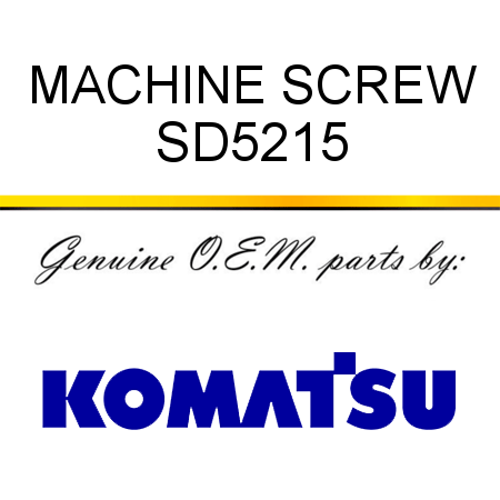 MACHINE SCREW SD5215