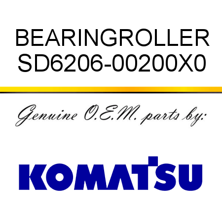 BEARING,ROLLER SD6206-00200X0