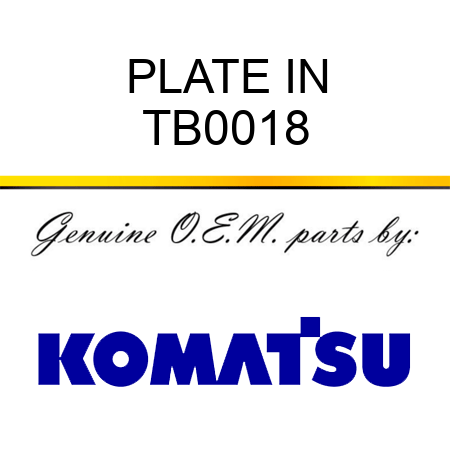 PLATE IN TB0018