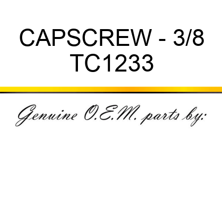 CAPSCREW - 3/8 TC1233