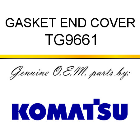 GASKET, END COVER TG9661