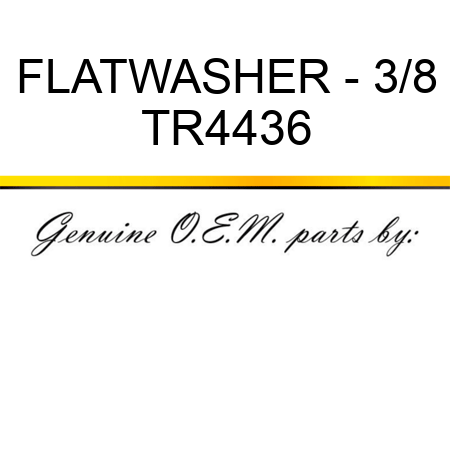 FLATWASHER - 3/8 TR4436