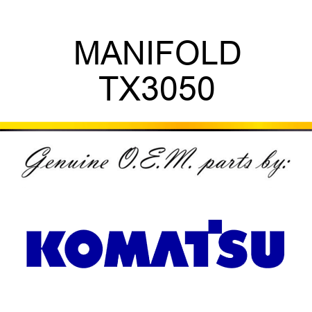MANIFOLD TX3050