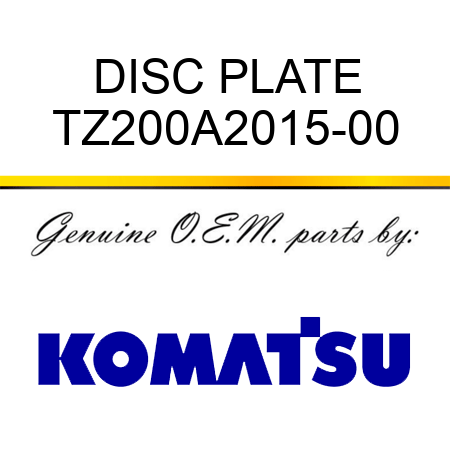 DISC PLATE TZ200A2015-00