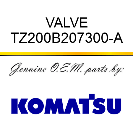 VALVE TZ200B207300-A