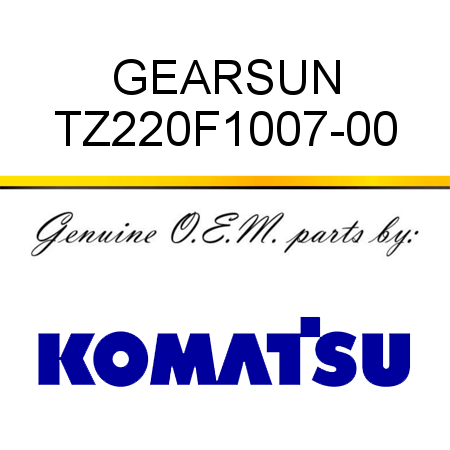 GEAR,SUN TZ220F1007-00