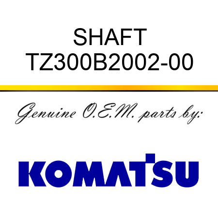 SHAFT TZ300B2002-00