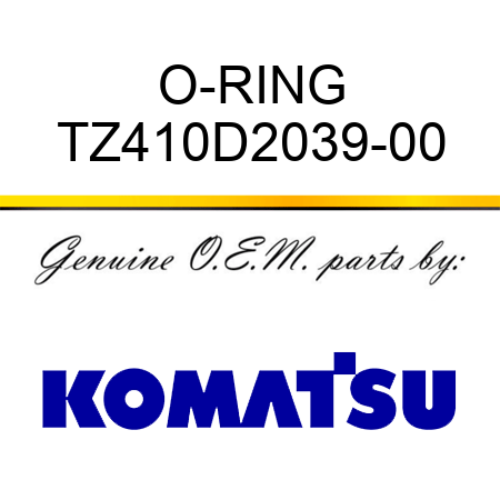 O-RING TZ410D2039-00