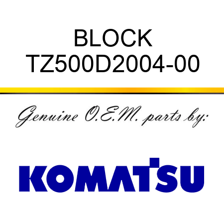 BLOCK TZ500D2004-00