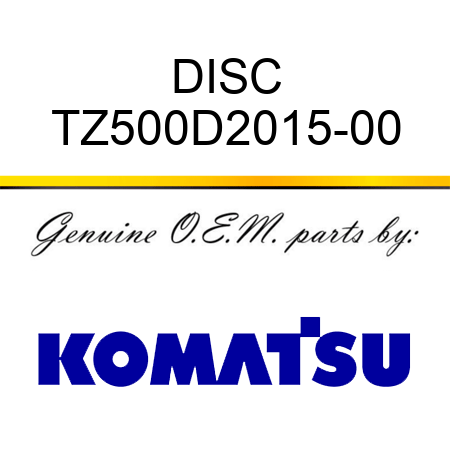 DISC TZ500D2015-00