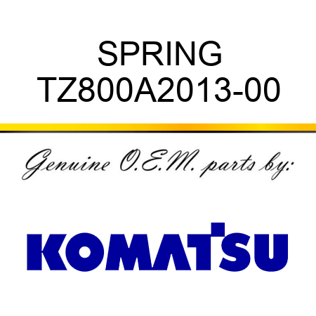 SPRING TZ800A2013-00