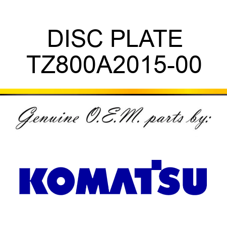 DISC PLATE TZ800A2015-00