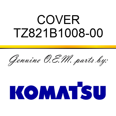 COVER TZ821B1008-00