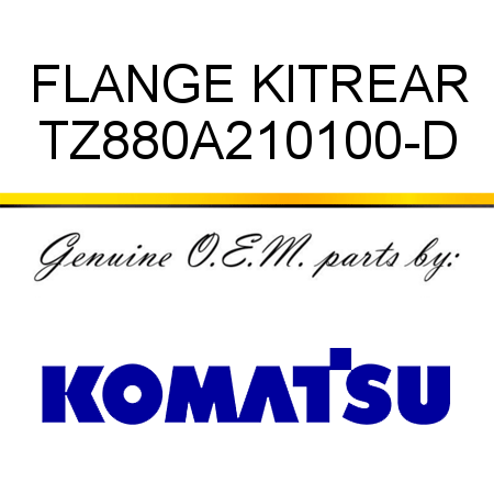 FLANGE KIT,REAR TZ880A210100-D