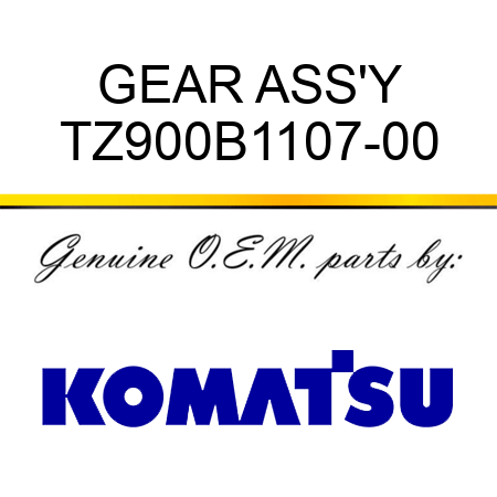 GEAR ASS'Y TZ900B1107-00