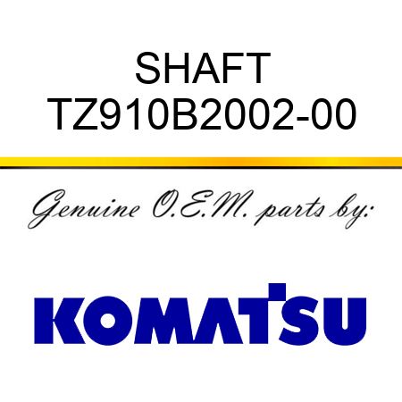 SHAFT TZ910B2002-00