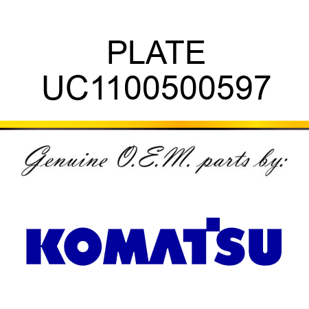 PLATE UC1100500597