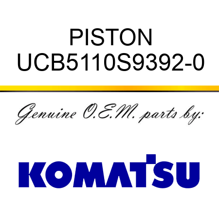 PISTON UCB5110S9392-0
