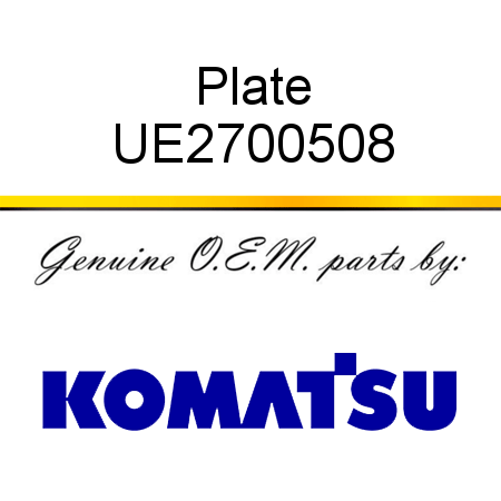 Plate UE2700508