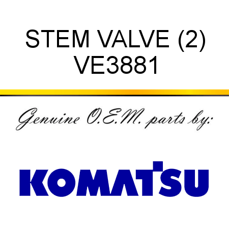 STEM, VALVE (2) VE3881